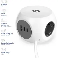 ACT AC2420 3 contacten stekkerdoos