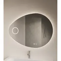 Gliss Design Atlas spiegel met LED-verlichting en scheerspiegel inclusief verwarming 140x105cm