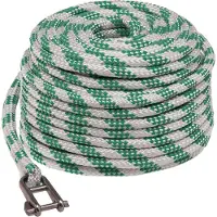 Jero Marine 10mm x 30m Zeilval met Gesplitste Sluiting Wit-Groen