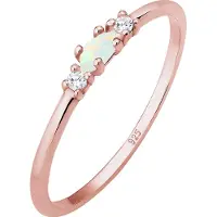 Elli - Elli Ringen vintage zirkonia marquise opaal 925 zilver Dames