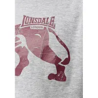 Lonsdale Shirt 'Endmoor' grijs gemêleerd / wijnrood