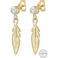 Elli Oorbellen 'Boho' goud / transparant