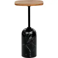 Beliani OASIS - Bijzettafel - Zwart/Bruin - Hout