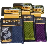 Travelsafe Traveltowel - Microfibre - 85x150cm - L - Groen