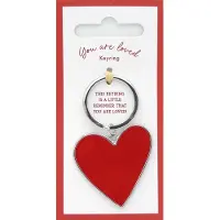 Something Different - You Are Loved Heart Sleutelhanger - Rood