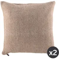 Tiseco - Kussen ARTEM (gevuld) - SET/2 - 45x45 cm, taupe