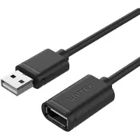 UNITEK Y-C450GBK USB-kabel, 2 meter, USB 2.0, USB-A, zwart