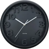 Karlsson - Wandklok Elevated Classic Numbers Zwart