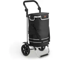 Juskys Boodschappentrolley 3in1 - 56L - Zwart