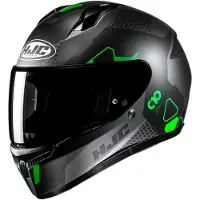 HJC C10 Aspa Zwart Grijs Groen Integraalhelm Maat L