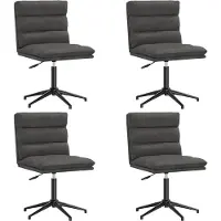 vidaXL Eetkamerstoelen 4 st kunstleer zwart