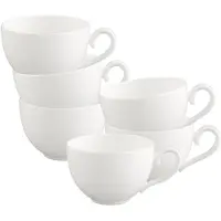Villeroy & Boch Kaffeetassen White Pearl 120 ml Set van 6