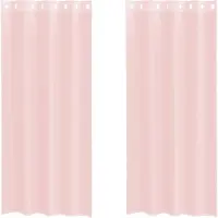 vidaXL Gordijnen voile met doorvoertules 2 st 140x225 cm lichtroze