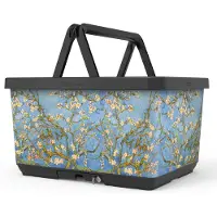 The Basky Company Fietsmand Van Gogh Bloesem - gerecycled plastic - voor- of achterkant