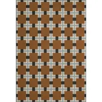 Layered Evelina Kroon Wool Berry Rain Vloerkleed - 140 x 200 cm - Blauw,Rood - Rechthoekig - Wol - Eetkamer, Woonkamer, Slaapkamer - Geometrisch - Retro, Modern