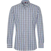 Spieth & Wensky Klederdracht overhemd 'TG-Falkmar' blauw / bruin / wit