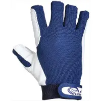 Dry Fashion - zeilhandschoenen leer - waterbestendig - korte vinger - short finger - Maat M