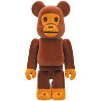 MEDICOM TOY 400% & 100% Bearbrick set - Baby Milo by BAPE - (Flocky ver.)
