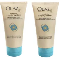 Olaz Complete Everyday Sunshine – Hydraterende Bodycrème met Zelfbruinende Werking en SPF 15 – 2x150 ml Voordeelverpakking – Voor een Natuurlijke Zonne-Gloed