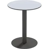 Paper Flow buitentafel Cross, rond, plaatvoet, Ø 600 x H 750 mm, grijs/matzwart