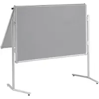 MAUL presentatiebord Pro, opvouwbaar, textiel/textielgrijs + presentatiekaartset met 360 kaarten en 200 pinnaalden