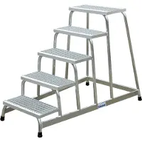 Krause Montageopstapje, met aluminium roostertreden, 5 treden