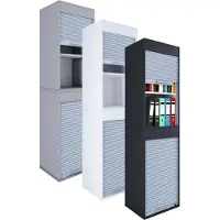 Hioshop AktosXL kantoorkast 1 jaloezie deur grijs.