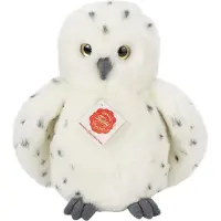 Teddy HERMANN® Knuffeldier Sneeuwuil - zachte pluche stof - premium knuffels - wit - 21 cm - Vogels/uilen