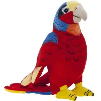 Heunec Pluche rode ara papegaai knuffel 20 cm - Tropische vogels knuffeldieren
