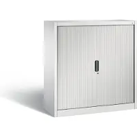 C+P Omnispace rolluikkast, 3 OH, afsluitbaar, B 1200 x D 420 x H 1230 mm, staal/kunststof, lichtgrijs