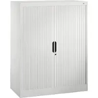 C+P Omnispace rolluikkast, 3 OH, afsluitbaar, B 1000 x D 420 x H 1230 mm, staal/kunststof, verkeerswit