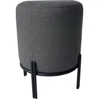 Meet by Paperflow Kruk Nest - zithoogte 490 mm - zwarte stalen buis - polyester antraciet