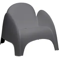 Meet by Paperflow Fauteuil DUMBO - polypropeen - met geïntegreerde armleuningen - stapelbaar tot 4 stuks - antraciet - set van 4 stuks