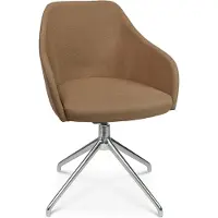 Topstar Conferentiestoel Sitness Life 2.1, draaibaar/zitting in hoogte verstelbaar, armleuningen, B 350-480 x D 460 x H 460-490 mm, 4-poots onderstel, mat aluminium & stof, zwart