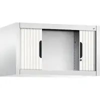C+P Omnispace rolluikkast, afsluitbaar, B 800 x D 420 x H 450 mm, staal/kunststof, wit