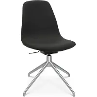 Topstar Conferentiestoel Sitness Life 1.1, draaibaar/zitting in hoogte verstelbaar, zonder armleuningen, B 460 x D 390 x H 450-480 mm, 4-poots onderstel, mat aluminium & stof, zwart
