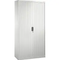 C+P Omnispace rolluikkast, 5 OH, afsluitbaar, B 1000 x D 420 x H 1980 mm, staal/kunststof, verkeerswit