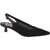 La strada 2403346-4500 black/silver knitted dames pumps