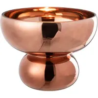 J-Line windlicht op voet afgerond glas 23x23x17.5cm