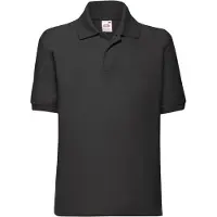 Fruit Of The Loom Kinder/Kinder 65/35 Poloshirt (Zwart)