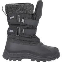 Trespass Childrens Boys Strachan II Waterdichte Aanrakingsbevestiging Sneeuwschoenen (Zwart)