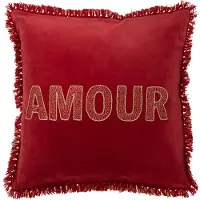 J-Line Cushion amour textile red/gold