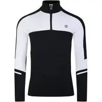 Dare 2b Heren Speed Core Stretch Half Zip Base Layer Top (Zwart/Wit)
