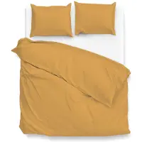 Zohome Zo Home Dekbedovertrek Katoen Satijn Satinado Uni - ochre gold 200x200/220cm