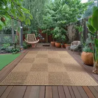 Muratap Timber lorium buitenkleed – indoor & outdoor, jute-look vloerkleed,