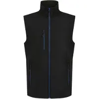 Regatta Heren Navigate Softshell 2-laags bodywarmer (Zwart/Nieuw Royal)