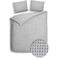 Heckett & Lane Vafala Dekbedovertrek Melange-Grey Percal-260 x 200 / 220 cm | Extra Breed