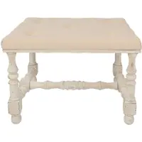 Clayre & Eef Hocker 62x47x46 cm hout textiel poef