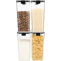 Krumble Voorraadpotten set van 4 - Met deksel - Kunststof - 1800 ml