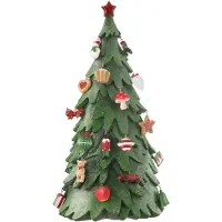 J-Line kerstboom ornamenten resine mix large 33.5x21x63cm
